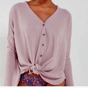 Urban Outfitters Pink Long Sleeve Top